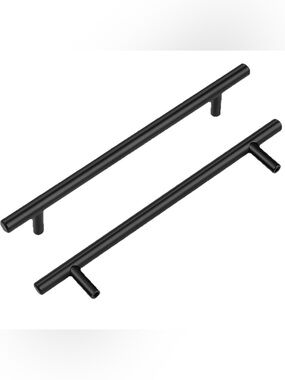 6-1/4" (160mm) Cabinet Handles 20 Pack - Matte Black Stainless Steel